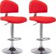 vidaXL Stołki barowe, 2 szt., czerwone, sztuczna skóra 2