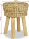 vidaXL Stołek barowy, naturalny rattan 3