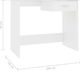 Biurko vidaXL 800555 Białe 100 cm x 50 cm 5