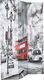vidaXL Składany parawan, 120 x 170 cm, londyński autobus, czarno-biały 2
