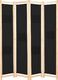 vidaXL Parawan 4-panelowy, czarny, 160x170x4 cm, tkanina 1