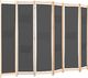 vidaXL Parawan 6-panelowy, szary, 240 x 170 x 4 cm, tkanina 2
