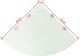 vidaXL Półka narożna 45cm biały (243860) 4