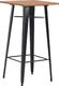 vidaXL Stolik barowy, czarny, 60x60x108 cm, lite drewno sosnowe i stal 1