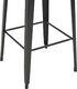 vidaXL Stolik barowy, czarny, 60x60x108 cm, lite drewno sosnowe i stal 4