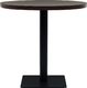 vidaXL Stolik bistro z MDF, stalowa podstawa, 80x75 cm, ciemny jesion 3