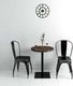 vidaXL Stolik bistro z MDF, stalowa podstawa, 60x75 cm, ciemny jesion 2
