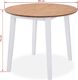 vidaXL Stół jadalniany ze składanym blatem, okrągły, MDF, biały 8