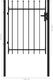 vidaXL Brama jednoskrzydłowa z grotami, stal, 1x1,2 m, czarna 4
