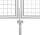 vidaXL Brama ogrodzeniowa, stalowa, 500 x 150 cm, srebrna 4
