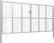 vidaXL Brama ogrodowa, galwanizowana stal, 415x225 cm, srebrna 2