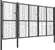 vidaXL Brama ogrodzeniowa, stalowa, 400 x 150 cm, antracytowa 2
