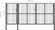 vidaXL Brama ogrodzeniowa, stalowa, 400 x 150 cm, antracytowa 5