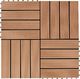 vidaXL Płytki tarasowe, 11 szt., WPC, 30 x 30 cm, 1 m, kolor tekowy 1