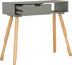 vidaXL Stolik konsola, szary, 80 x 30 x 72 cm, lite drewno sosnowe 1