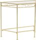 vidaXL Stolik boczny w stylu vintage, metalowy, 87 x 34 x 73 cm, złoty 1