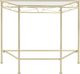 vidaXL Stolik boczny w stylu vintage, metalowy, 87 x 34 x 73 cm, złoty 2