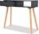 vidaXL Stolik typu konsola, drewno sosnowe, 80x30x72 cm, czarny 2