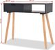 vidaXL Stolik typu konsola, drewno sosnowe, 80x30x72 cm, czarny 6
