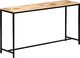 vidaXL Stolik konsola, 140x35x76 cm, lite surowe drewno mango 1