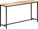 vidaXL Stolik konsola, 140x35x76 cm, lite surowe drewno mango 6