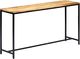 vidaXL Stolik konsola, 140x35x76 cm, lite surowe drewno mango 7