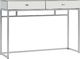 vidaXL Lustrzany stolik typu konsola, stal i szkło, 107x33x77 cm 3