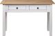 vidaXL Stolik konsola, biały, 100x40x73 cm, lita sosna, seria Panama 5