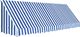 vidaXL Markiza bistro, 400 x 120 cm, niebiesko-biała 1