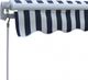 vidaXL Markiza zwijana ręcznie, 300 cm, niebiesko-biała 4