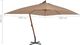 vidaXL Wiszący parasol z drewnianym słupkiem, 400 x 300 cm, taupe 8