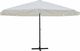 vidaXL Parasol z aluminium, 500 cm, biały 2
