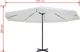 vidaXL Parasol z aluminium, 500 cm, biały 4