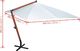 vidaXL Parasol 300 x 400 cm, biały 6