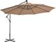 vidaXL Parasol wiszący z aluminiowym słupkiem, 350 cm, kolor taupe 2