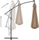 vidaXL Parasol wiszący z aluminiowym słupkiem, 350 cm, kolor taupe 4
