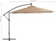 vidaXL Parasol wiszący z aluminiowym słupkiem, 350 cm, kolor taupe 8