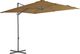 vidaXL Parasol wiszący ze stalowym słupkiem, 250 x 250 cm, taupe 1