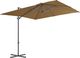 vidaXL Parasol wiszący ze stalowym słupkiem, 250 x 250 cm, taupe 3