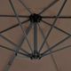 vidaXL Parasol wiszący z aluminiowym słupkiem, 300 cm, taupe 2
