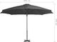 vidaXL Parasol wiszący z aluminiowym słupkiem, 300 cm, antracytowy 8