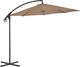 vidaXL Parasol wiszący ze stalowym słupkiem, 300 cm, kolor taupe 1