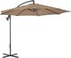 vidaXL Parasol wiszący ze stalowym słupkiem, 300 cm, kolor taupe 3