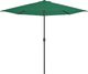 vidaXL Półparasol balkonowy na słupku z aluminium, 300x150 cm, zielony 1