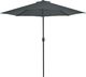 vidaXL Półparasol balkonowy na słupku z aluminium, 270x135 cm, antracyt 1