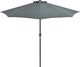 vidaXL Półparasol balkonowy na słupku z aluminium, 270x135 cm, antracyt 1