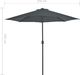 vidaXL Półparasol balkonowy na słupku z aluminium, 270x135 cm, antracyt 6