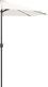 vidaXL Półparasol balkonowy na słupku z aluminium, 270x135 cm, piaskowy 1