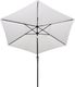 vidaXL Parasol na wysięgniku z LED, 3 m, biały 4