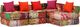vidaXL Sofa modułowa z akcesoriami, 16 elementów, patchwork z tkanin 4